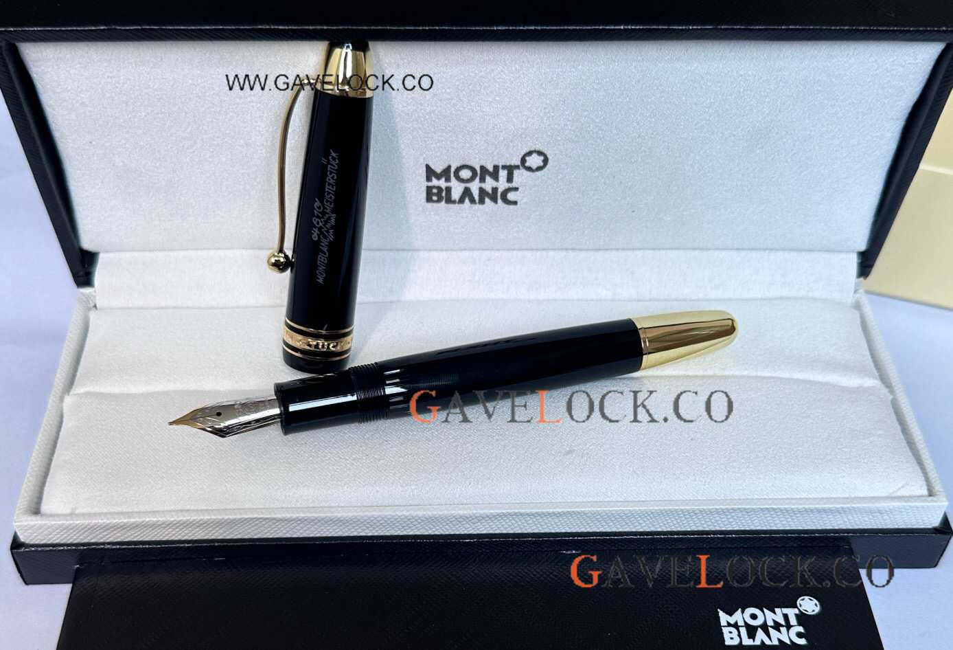 2024! AAA Montblanc Meisterstuck the Origin Collection Black Gold Fountain